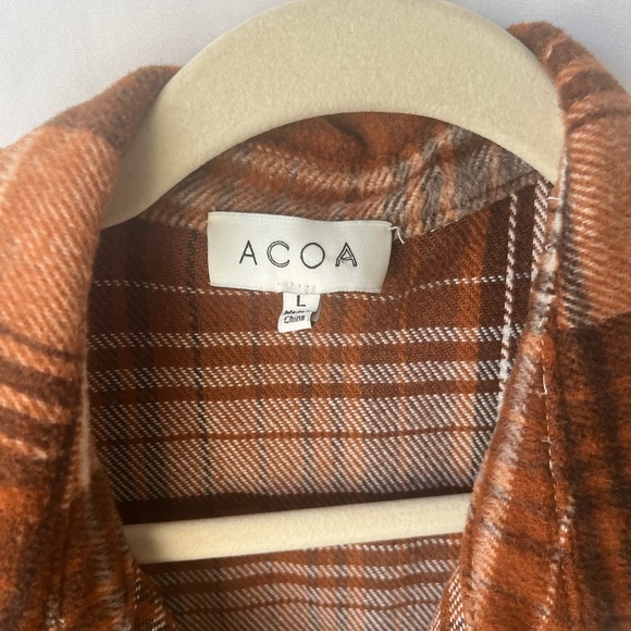 Shacket fleece long sleeve button up women’s warmSize large - Picture 2 of 3